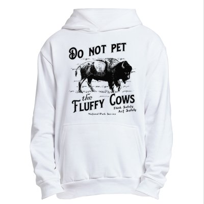 Do Not Pet The Fluffy Cows American Bison Vintage Urban Pullover Hoodie