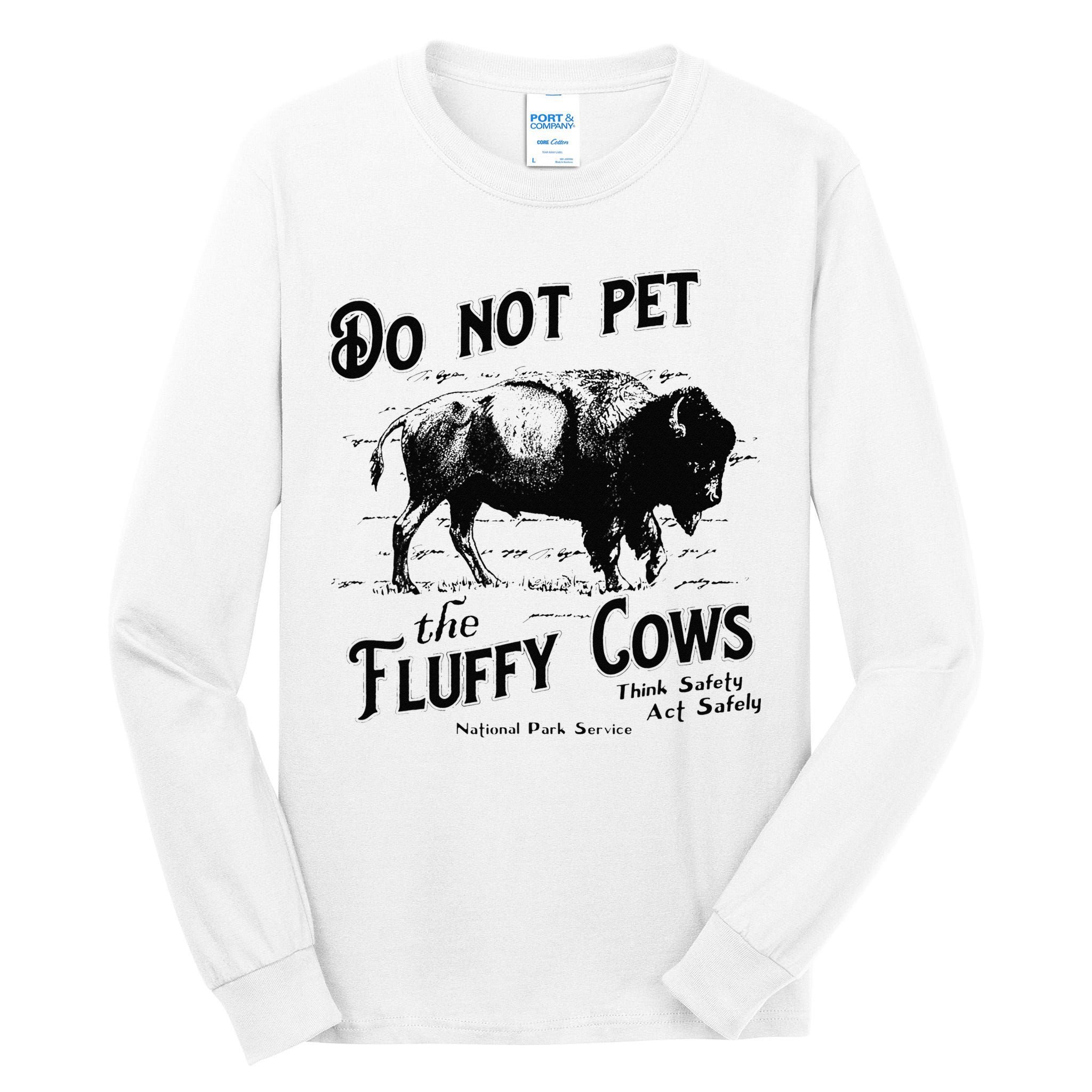 Do Not Pet The Fluffy Cows American Bison Vintage Tall Long Sleeve T-Shirt