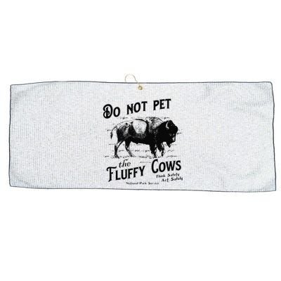 Do Not Pet The Fluffy Cows American Bison Vintage Large Microfiber Waffle Golf Towel