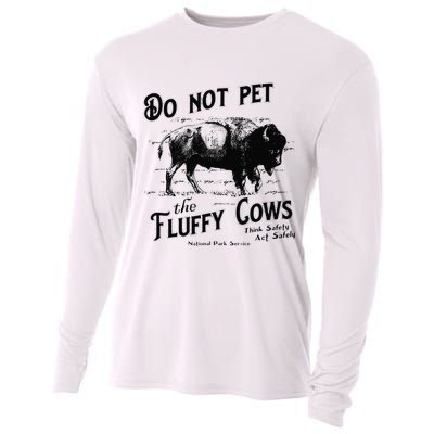 Do Not Pet The Fluffy Cows American Bison Vintage Cooling Performance Long Sleeve Crew