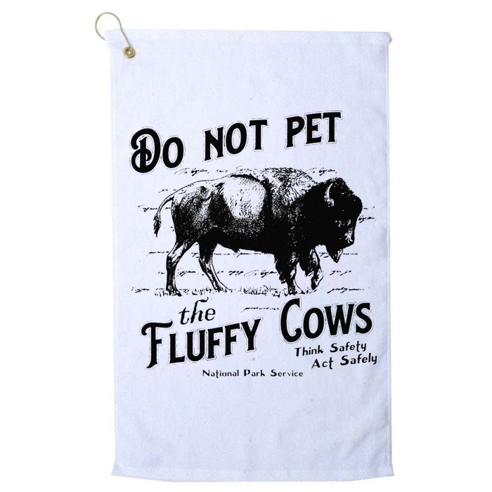Do Not Pet The Fluffy Cows American Bison Vintage Golf Towel