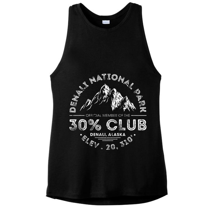 Denali National Park Alaska 30 Club Denali Mountain Tourist Ladies PosiCharge Tri-Blend Wicking Tank