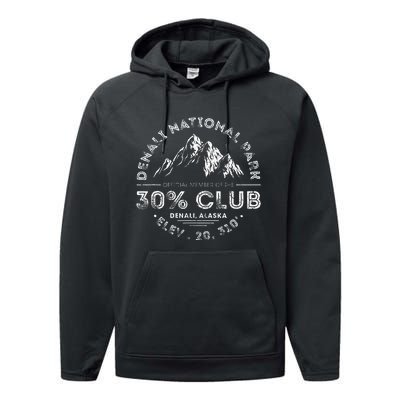 Denali National Park Alaska 30 Club Denali Mountain Tourist Performance Fleece Hoodie