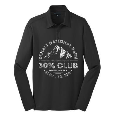 Denali National Park Alaska 30 Club Denali Mountain Tourist Silk Touch Performance Long Sleeve Polo