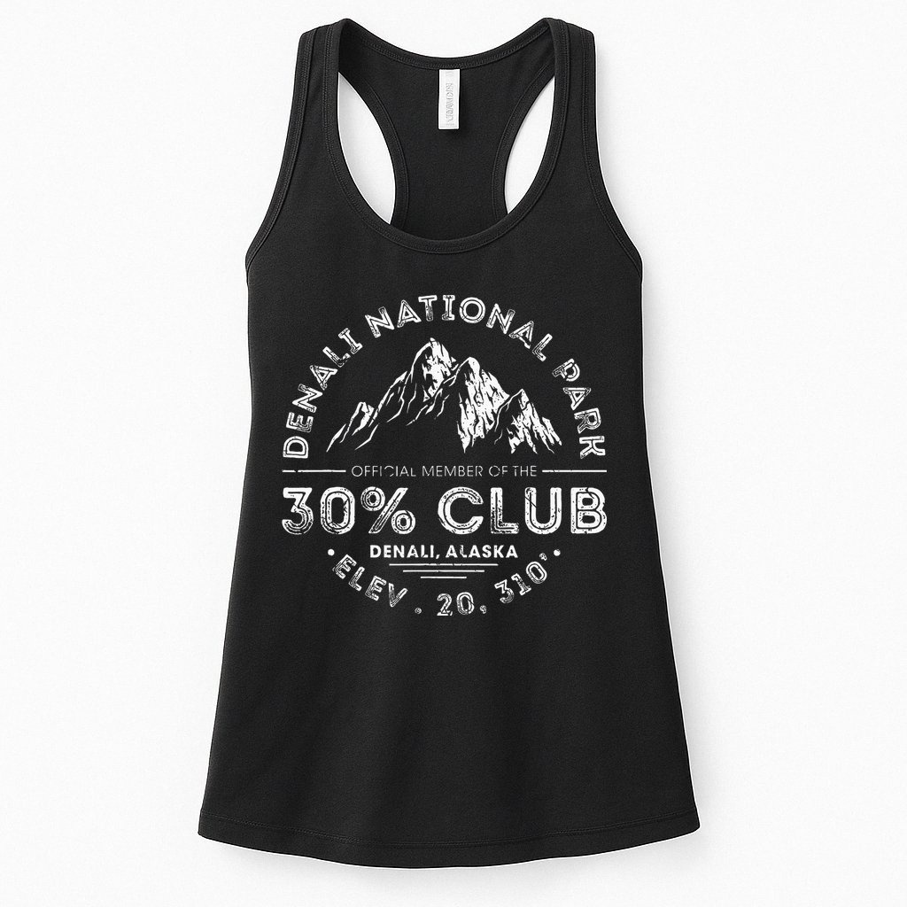 Denali National Park Alaska 30 Club Denali Mountain Tourist Womens Tank Top