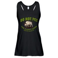 Do Not Pet The Fluffy Cows South Dakota Quote Funny Bison Ladies Essential Flowy Tank