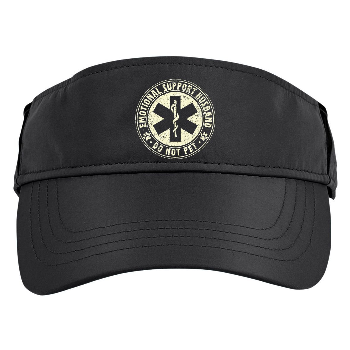 Do Not Pet Emotional Support Husband Funny Fathers Day Adult Drive Performance Visor