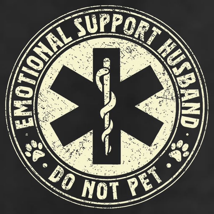 Do Not Pet Emotional Support Husband Funny Fathers Day Adult Drive Performance Visor