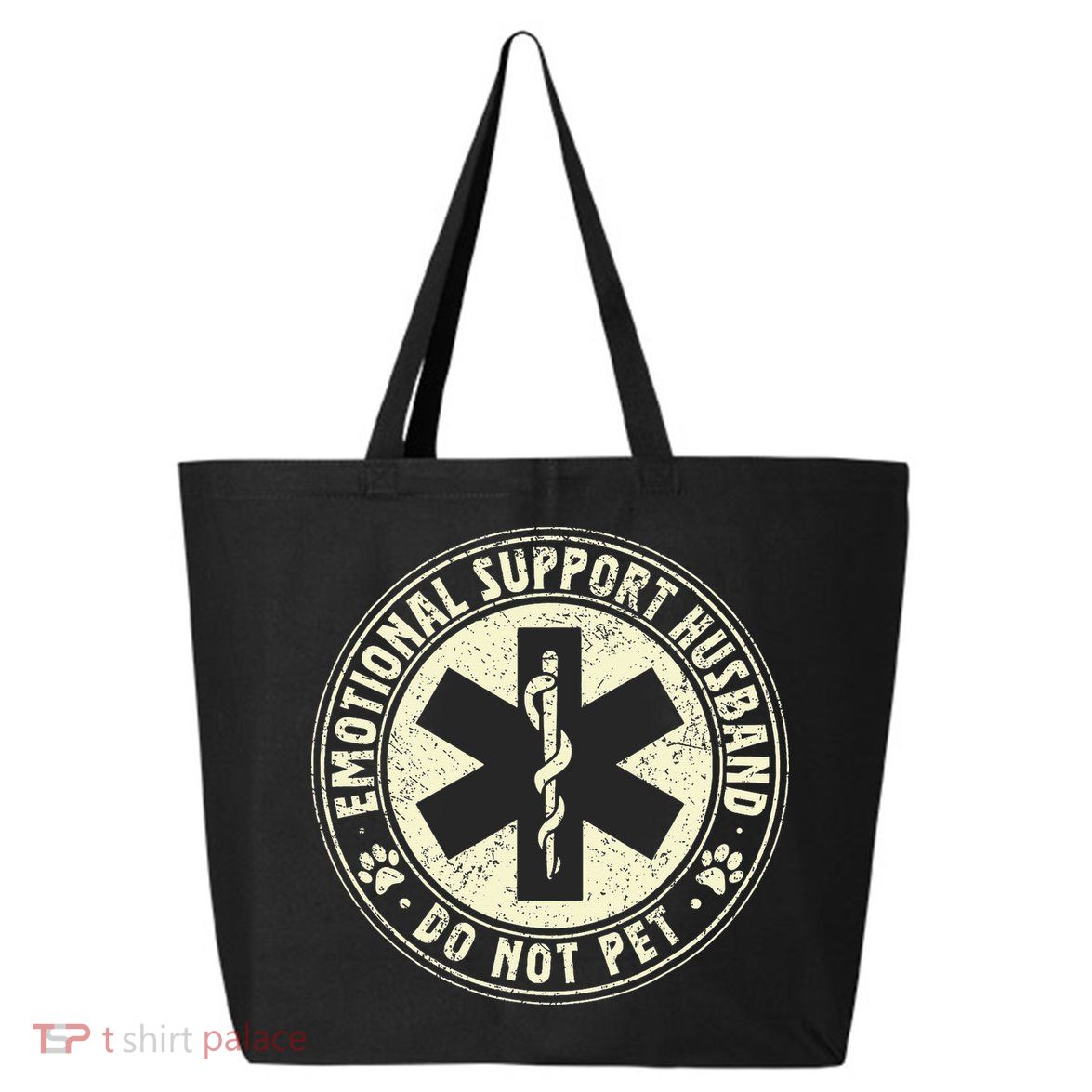 Do Not Pet Emotional Support Husband Funny Fathers Day 25L Jumbo Tote