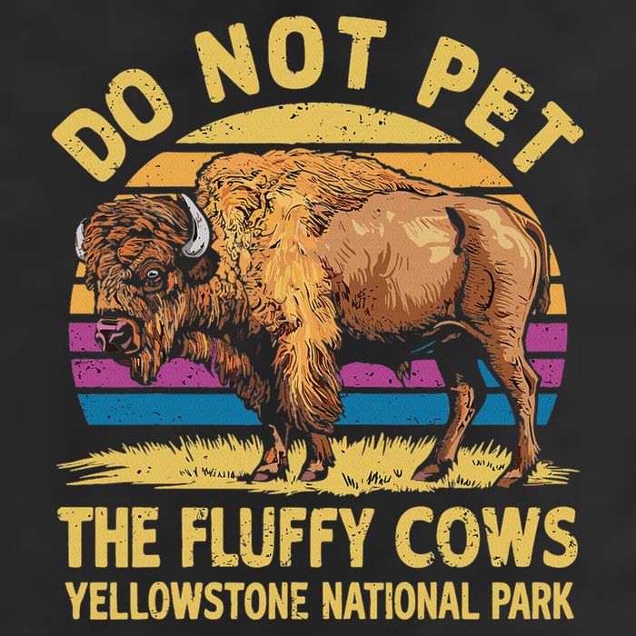 Do Not Pet The Fluffy Cows Bison Yellowstone National Park 15oz Campfire Ceramic Mug