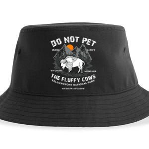 Do Not Pet The Fluffy Cows Bison Yellowstone National Park Sustainable Bucket Hat