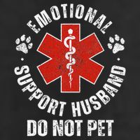 Do Not Pet Emotional Support Husband Funny Golf Towel