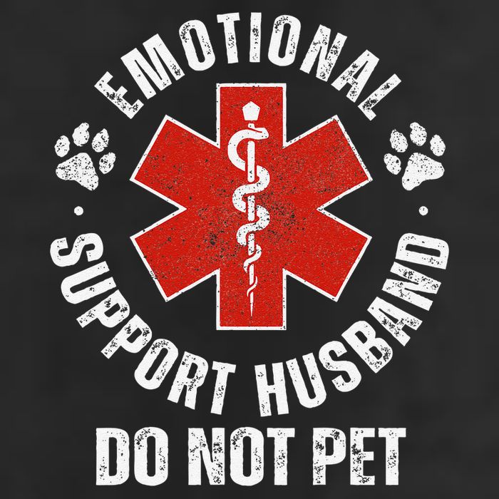 Do Not Pet Emotional Support Husband Funny Golf Towel