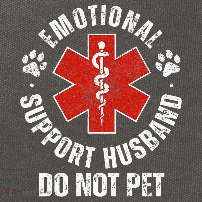 Do Not Pet Emotional Support Husband Funny Cotton Canvas Backpack