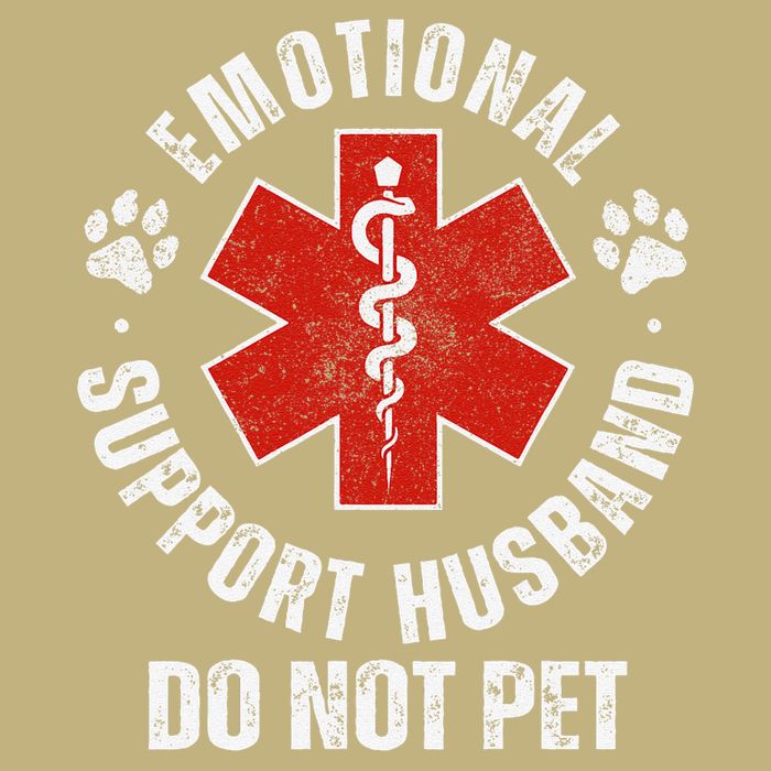 Do Not Pet Emotional Support Husband Funny Button