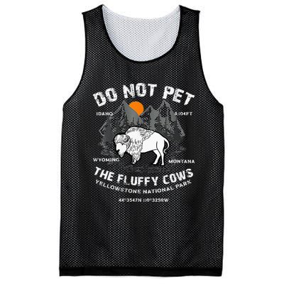 Do Not Pet Fluffy Cows Bison Yellowstone National Park Mesh Reversible Basketball Jersey Tank