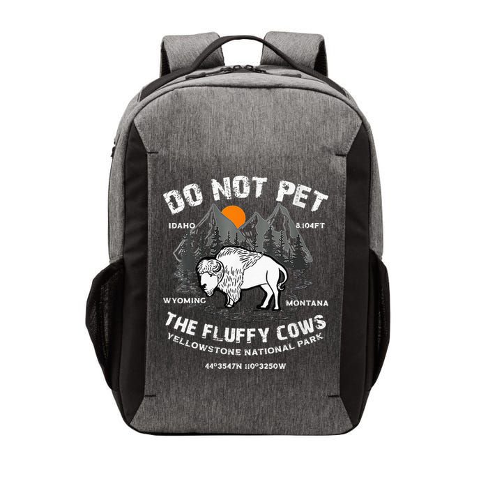 Do Not Pet Fluffy Cows Bison Yellowstone National Park Vector Backpack