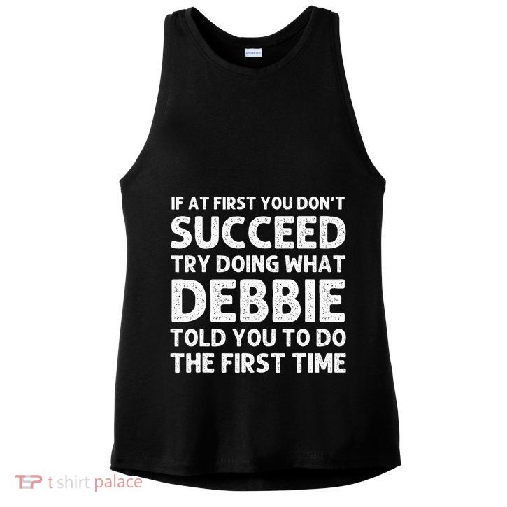 Debbie Name Personalized Birthday Funny Christmas Joke Ladies PosiCharge Tri-Blend Wicking Tank