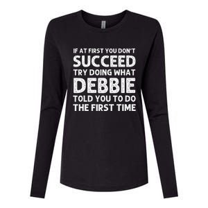 Debbie Name Personalized Birthday Funny Christmas Joke Womens Cotton Relaxed Long Sleeve T-Shirt