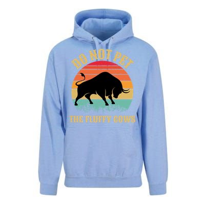 Do Not Pet The Fluffy Cows American Bison Vintage Unisex Surf Hoodie