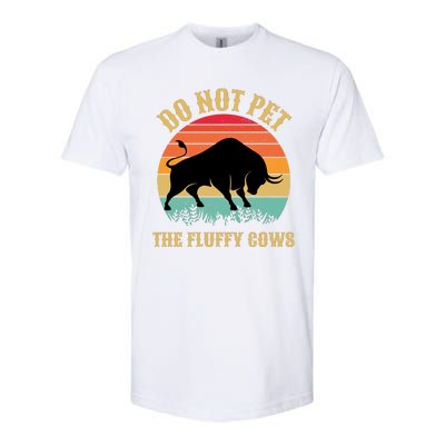 Do Not Pet The Fluffy Cows American Bison Vintage Softstyle CVC T-Shirt