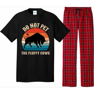 Do Not Pet The Fluffy Cows Retro Bison Buffalo Pajama Set