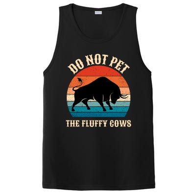 Do Not Pet The Fluffy Cows Retro Bison Buffalo PosiCharge Competitor Tank