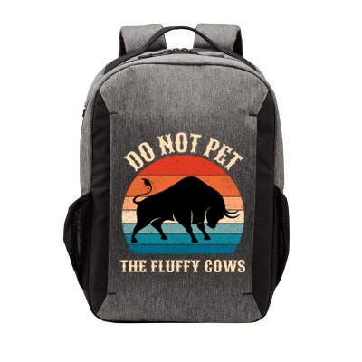 Do Not Pet The Fluffy Cows Retro Bison Buffalo Vector Backpack