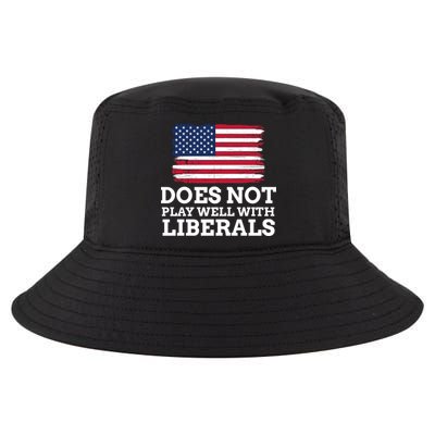 Does Not Play Well With Liberals Gift Cool Comfort Performance Bucket Hat
