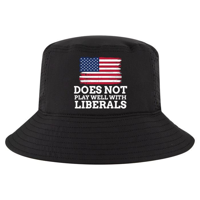 Does Not Play Well With Liberals Gift Cool Comfort Performance Bucket Hat