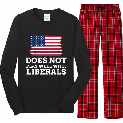 Does Not Play Well With Liberals Gift Long Sleeve Pajama Set