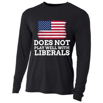 Does Not Play Well With Liberals Gift Cooling Performance Long Sleeve Crew