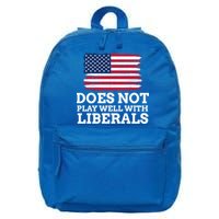 Does Not Play Well With Liberals Gift 16 in Basic Backpack
