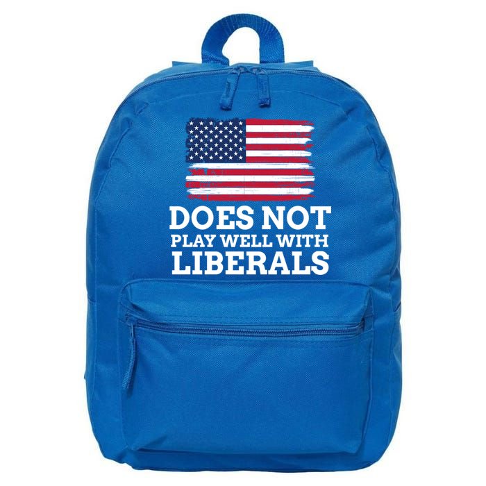 Does Not Play Well With Liberals Gift 16 in Basic Backpack