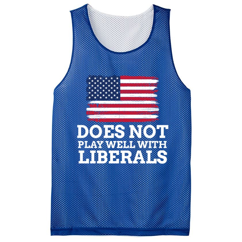 Does Not Play Well With Liberals Gift Mesh Reversible Basketball Jersey Tank