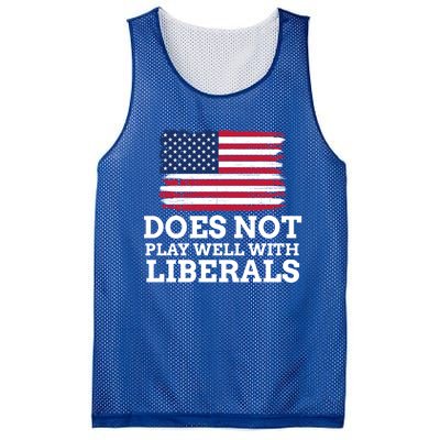 Does Not Play Well With Liberals Gift Mesh Reversible Basketball Jersey Tank