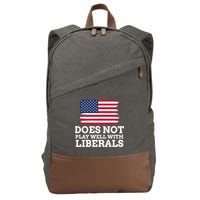 Does Not Play Well With Liberals Gift Cotton Canvas Backpack