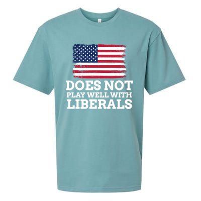 Does Not Play Well With Liberals Gift Sueded Cloud Jersey T-Shirt