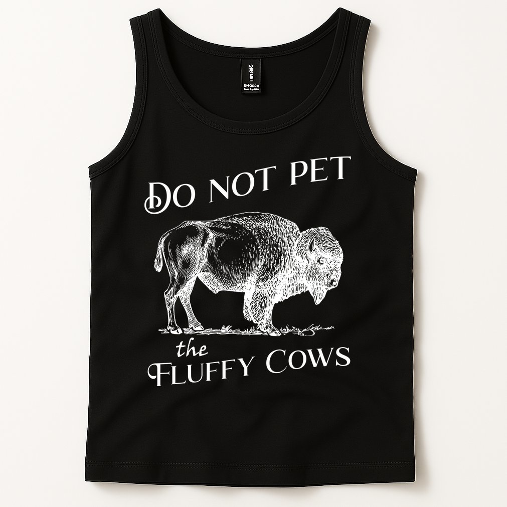 Do Not Pet The Fluffy Cows American Bison Vintage Tank Top