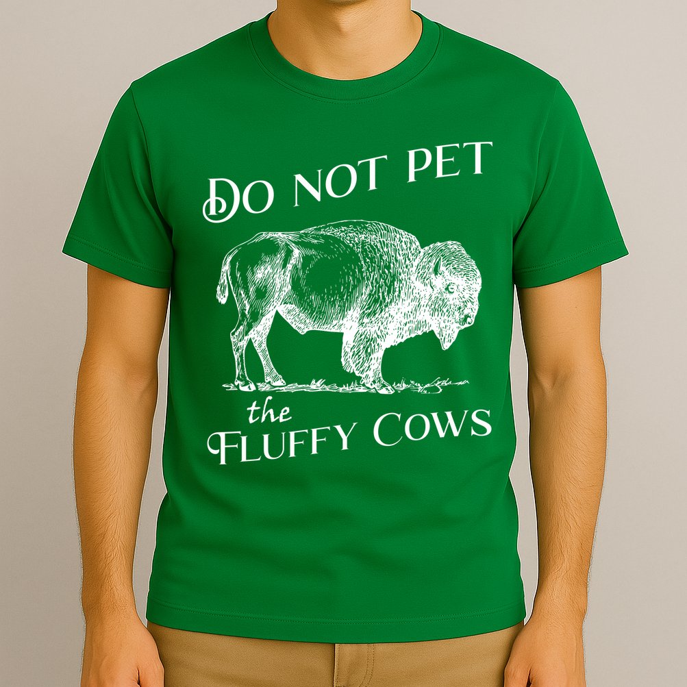 Do Not Pet The Fluffy Cows American Bison Vintage T-Shirt