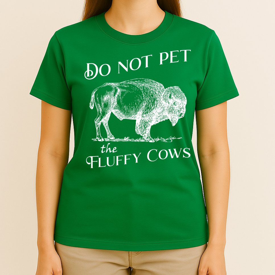 Do Not Pet The Fluffy Cows American Bison Vintage T-Shirt