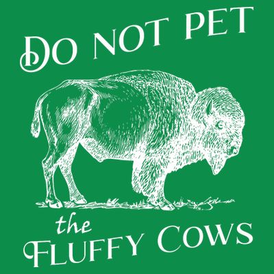 Do Not Pet The Fluffy Cows American Bison Vintage T-Shirt