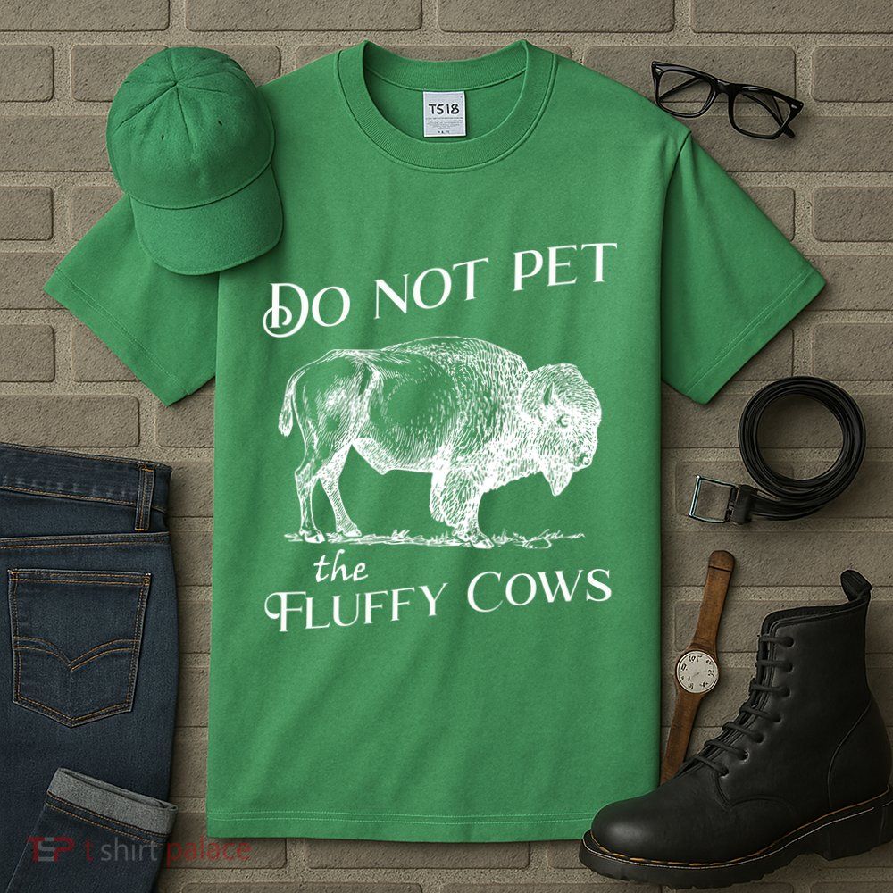 Do Not Pet The Fluffy Cows American Bison Vintage Tall T-Shirt