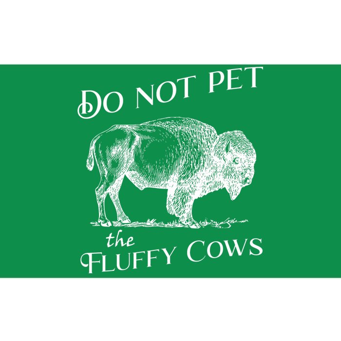 Do Not Pet The Fluffy Cows American Bison Vintage Bumper Sticker