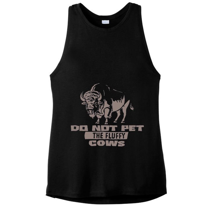 Do Not Pet The Fluffy Cows Ladies PosiCharge Tri-Blend Wicking Tank