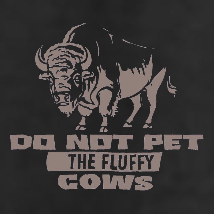 Do Not Pet The Fluffy Cows Garment-Dyed Fleece Hoodie