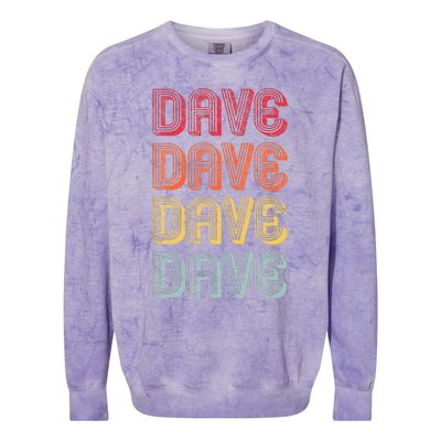 Dave Name Personalized Colorblast Crewneck Sweatshirt