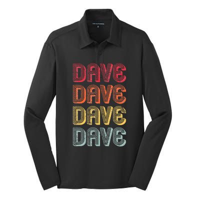 Dave Name Personalized Silk Touch Performance Long Sleeve Polo