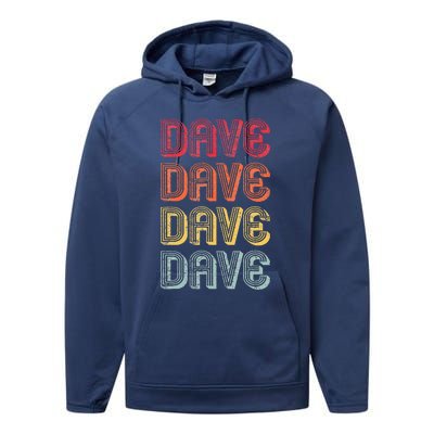 Dave Name Personalized Performance Fleece Hoodie