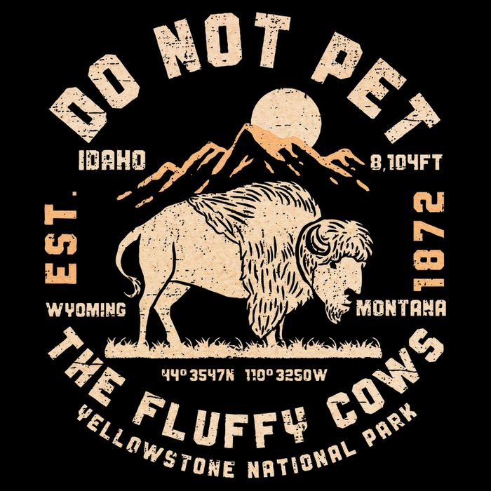 Do Not Pet the Fluffy Cows Yellowstone National Park Cows 16 in Basic Backpack